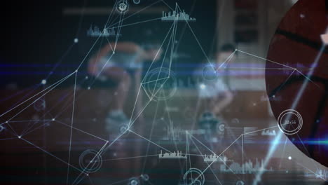 network of connections against students running
