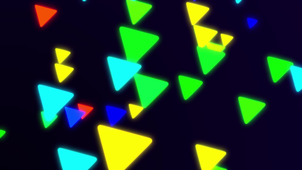 fondo de triángulo de 4k loopable - fondo de triángulos abstractos - fondo abstractos geométricos suaves - triángulos de colores desmoronadores - formas de colores geoméricos triángulos - color múltiple - color arco iris