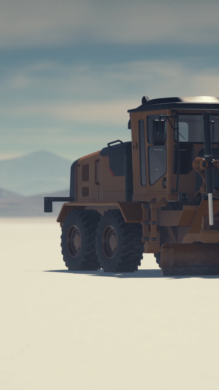 사막 에 있는 그레이더 의 클로즈업