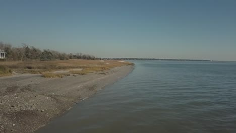 Costa-De-La-Isla-Barrera-De-Carolina-Del-Sur-Desde-Un-Dron