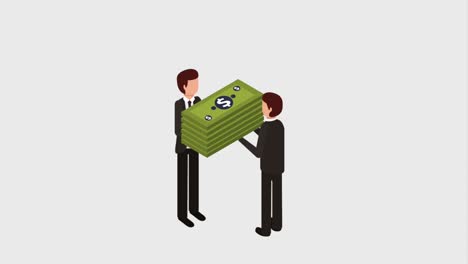 hombre de negocios dinero bancario