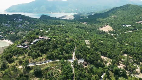 aerial de la isla de koh phangan en el golfo de tailandia