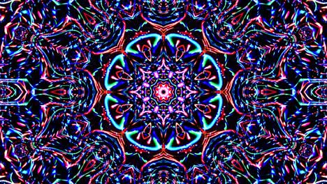 hermoso caleidoscopio abstracto que brilla, una luz radiante que regula los movimientos sutiles