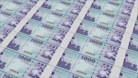 1000-Neue-Taiwan-Dollar-Banknoten,-Gedruckt-Von-Einer-Geldpresse