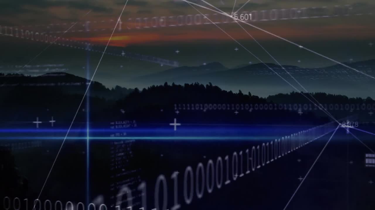 연결 네트워크의 애니메이션과 풍경에 대한 데이터 처리