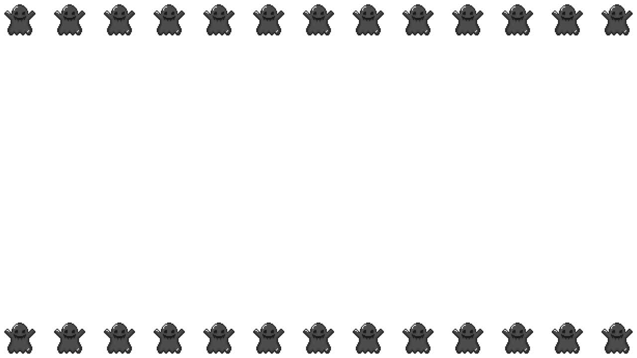 Pixel Art Halloween Ghost Frame Animated Overlay 1080p Transparent 30 fps (2).mov