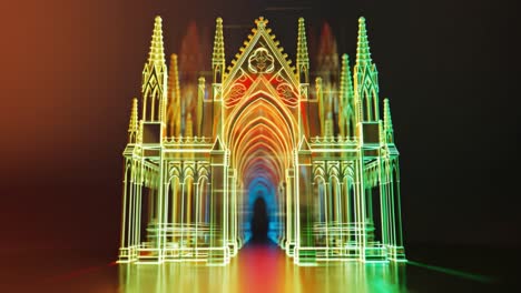 neon cathedral architecture
