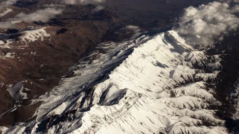 Luftaufnahme-Vom-Flugzeug-Der-Schneebedeckten-Iranischen-Berglandschaft-Im-Nahen-Osten