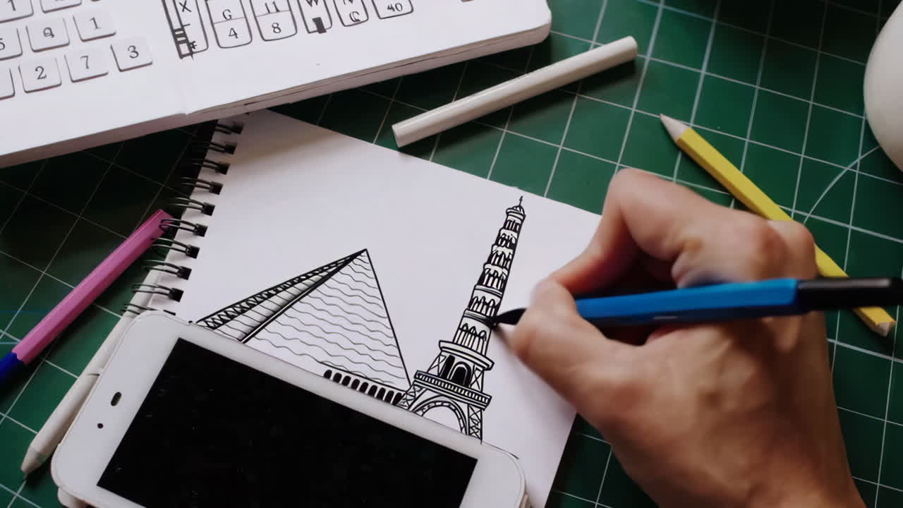 Hand-drawn Sketches of Landmarks