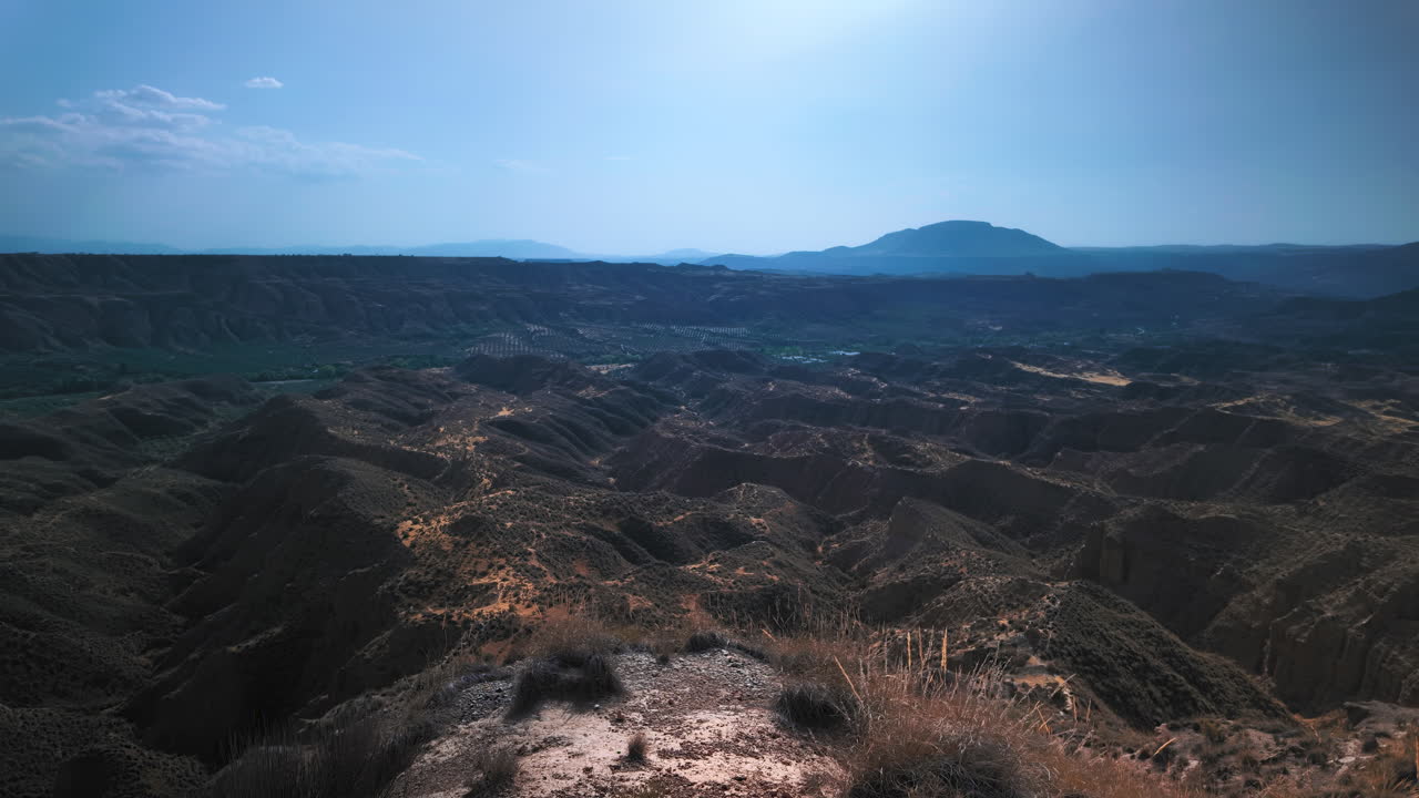 Panoramic view of the Gorafe desert in Granada, Spain