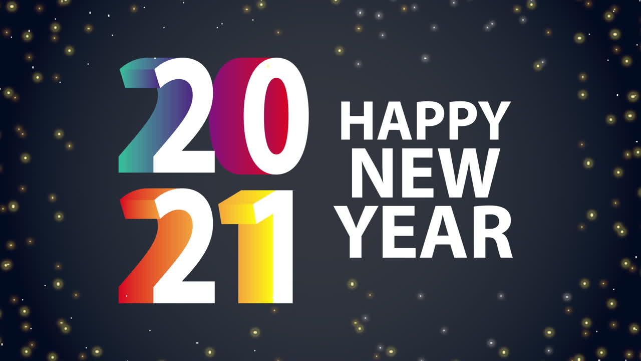 Frohes Neues Jahr 2021 Grafikdesign