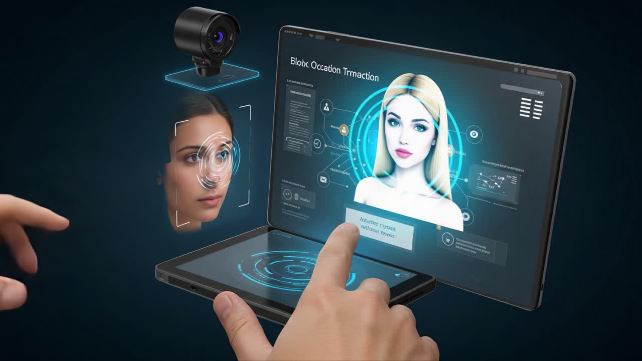 Exploring Advanced Facial Recognition Technology: A Visual Journey through Biometric Authentication and User Interaction with Innovative Digital Interfaces