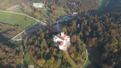 Historic---Medieval-Trakoscan-Castle-in-Croatia-Countryside