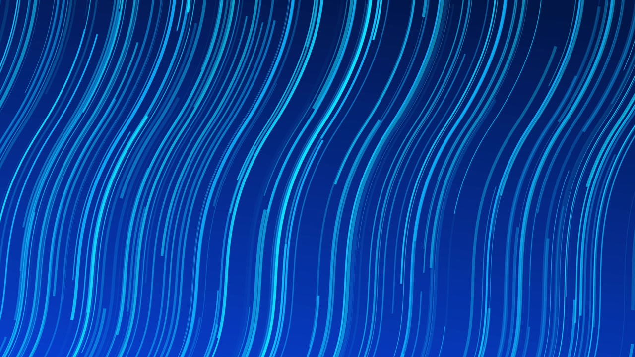 Abstract Background with Flowing Blue Neon Light Lines