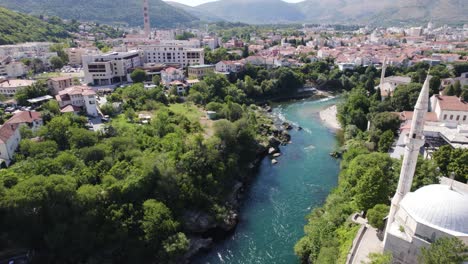 mostar koski mehmed pasha mosque view in bosnia