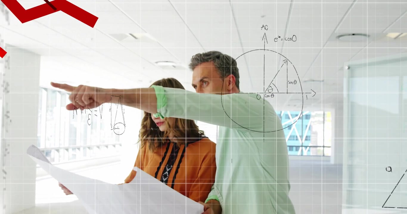 Animación de ecuaciones matemáticas y procesamiento de datos financieros sobre diversos arquitectos