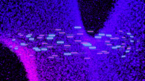 Animation-Leuchtender-Lichtspuren-Der-Datenübertragung,-Die-Sich-Auf-Schwarzem-Hintergrund-Bewegen