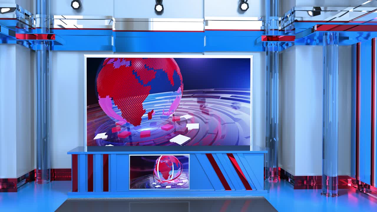 3D 가상 TV 스튜디오 뉴스