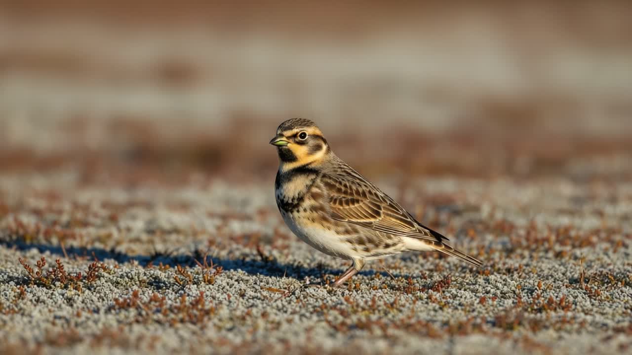 A Close-Up View of a Small Bird foraging on a Mossy Ground, Highlighting Its Unique Features and Natural Habitat in a Serene Environment