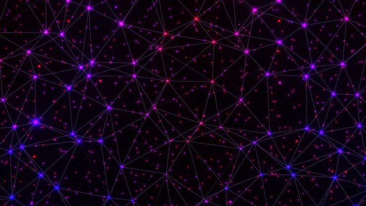 Volo nello spazio esterno. Animazione in loop continuo.