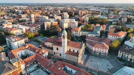 drone footage of saronno, italy