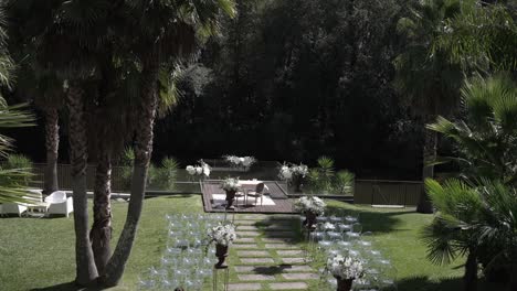 elegant outdoor wedding ceremony setup