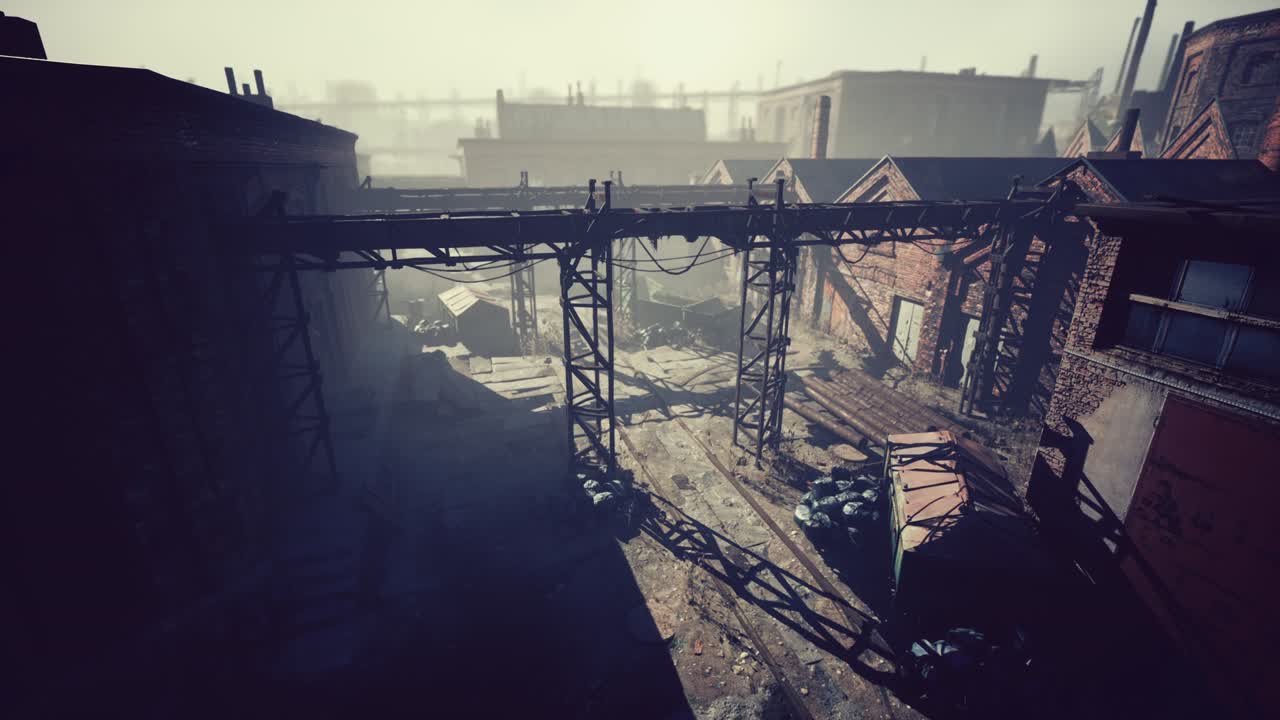 viejo destruyó una fábrica abandonada