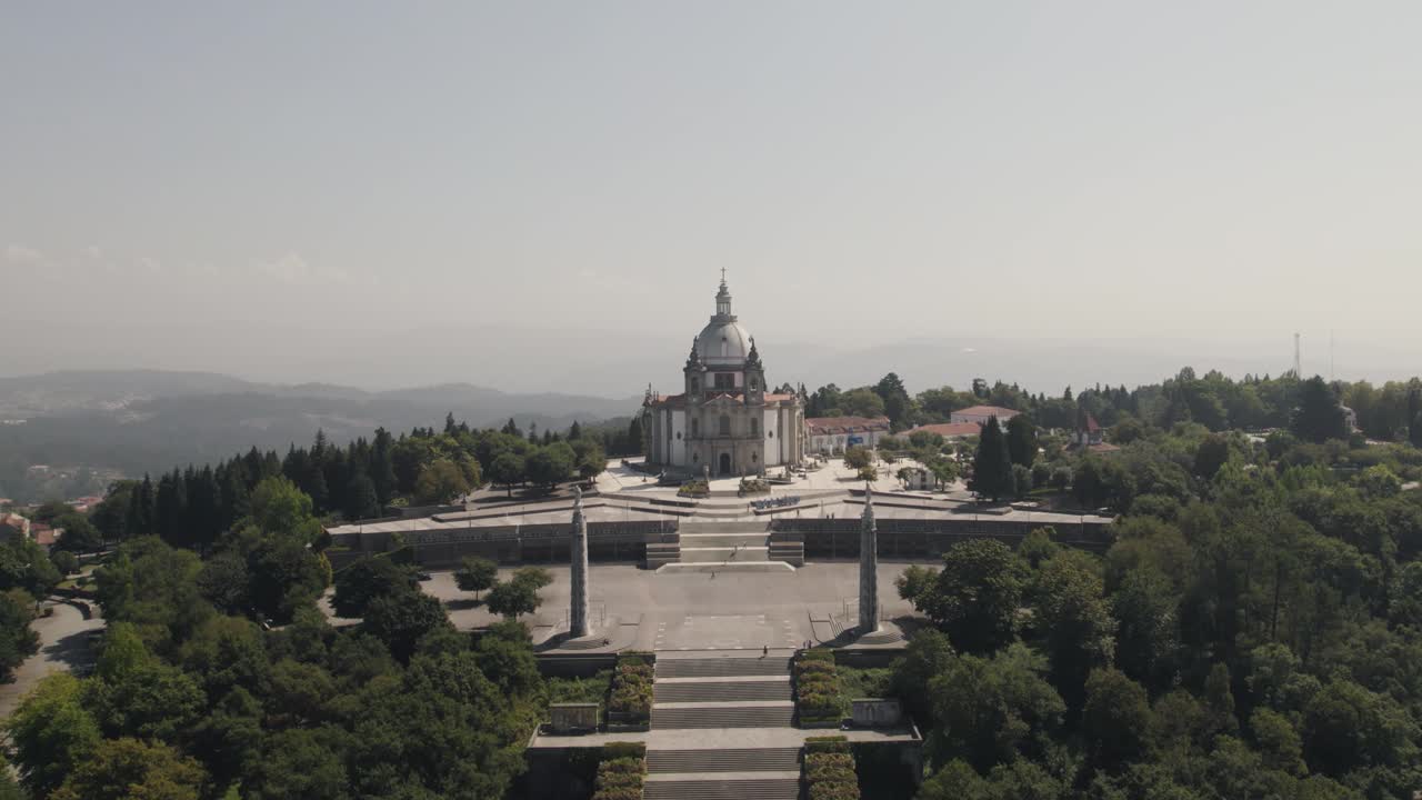 espinho 포르투갈에서 sameiro 성역의 설정 샷