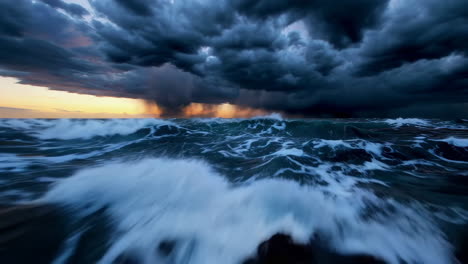 stormy ocean sunset