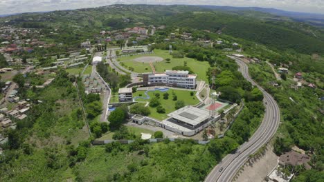 Beautiful-view-of-resort-apartment-on-hill-in-Aburi,-Ghana