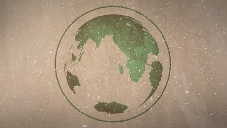 animación digital del globo terrestre contra un fondo marrón 4k