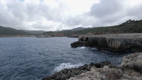 Conserved-clean-beach-shores-of-Cova-de-Llevant-Labritja-Spain