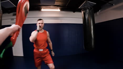 sesión de entrenamiento de boxeo