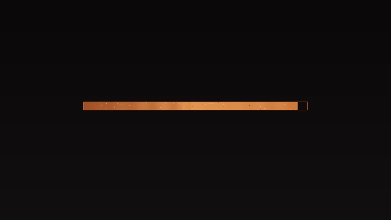 A loading bar and progress bar design is shown, suitable for video content creators. These elements display a sleek and simple appearance on a black background
