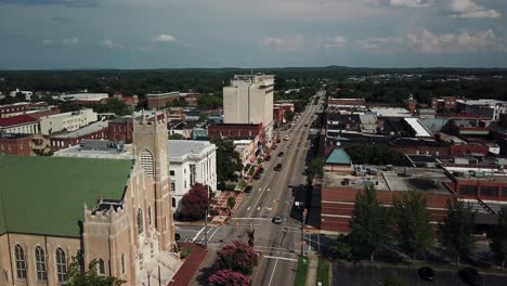 aerial push in old building in salisbury nc