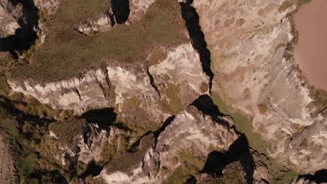 Aerial-View-Looking-Down-at-Toachi-River-Canyon-in-Ecuador