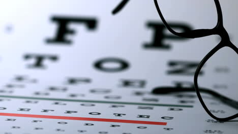 hipster glasses falling onto eye test