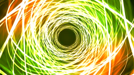 green wavy streaks in tunnel motion