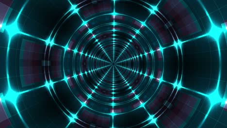 círculos de tecnología futurista abstracta radial con patrón de cuadrícula digital. fondo animado en bucle 4k uhd. animación geométrica mínima para presentación de negocios de tecnología, bucle vj o concepto de diseño.