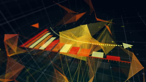 animación de la red de conexiones sobre el procesamiento de datos sobre fondo negro