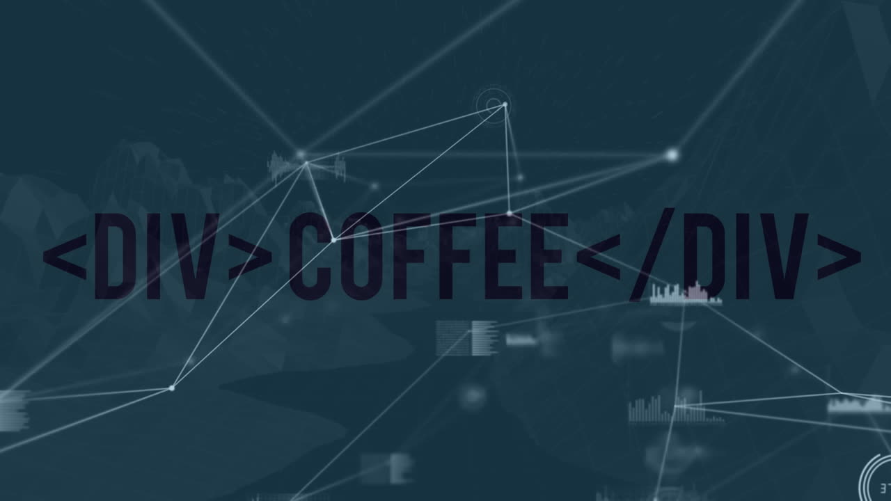 회전하는 산 위의 데이터 처리와 연결 네트워크의 애니메이션