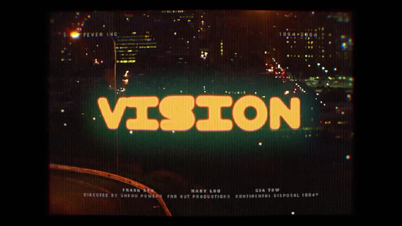 Retro VHS Glitch Tekstanimationer med Forskellige Baggrunde
