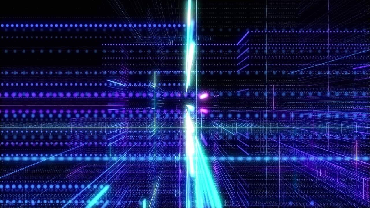 Abstract 3D Grid Technology Background