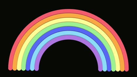 animated rainbow morphing and dispersing over time