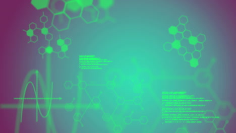 animación del procesamiento de datos médicos contra un fondo de gradiente púrpura.