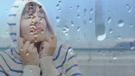 woman wearing a hoodie warming up