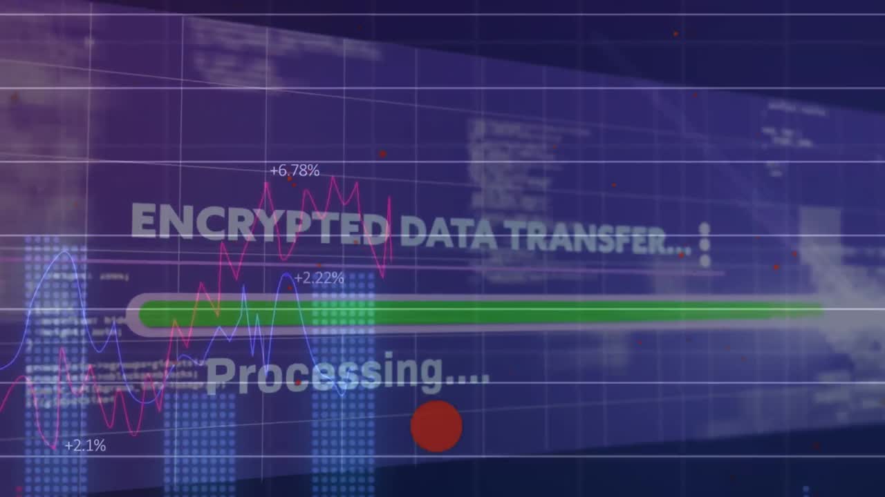 그리드 위의 데이터 처리 텍스트의 애니메이션