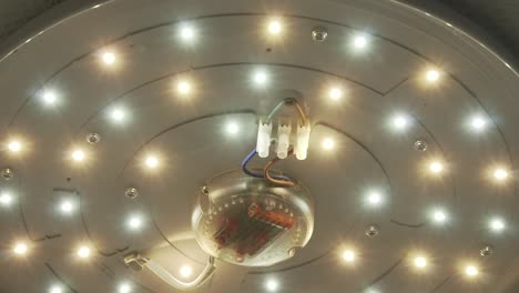 open led ceiling light with remote control on ceiling