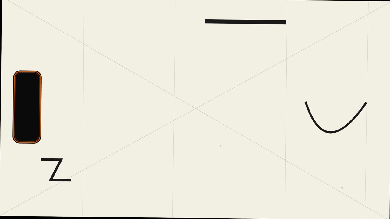Grafica in movimento astratta con forme e linee geometriche