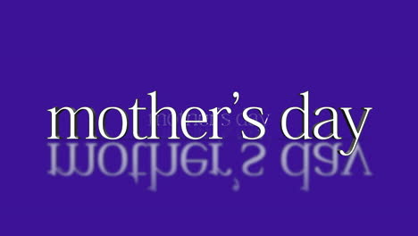 rolling mothers day text on purple gradient color